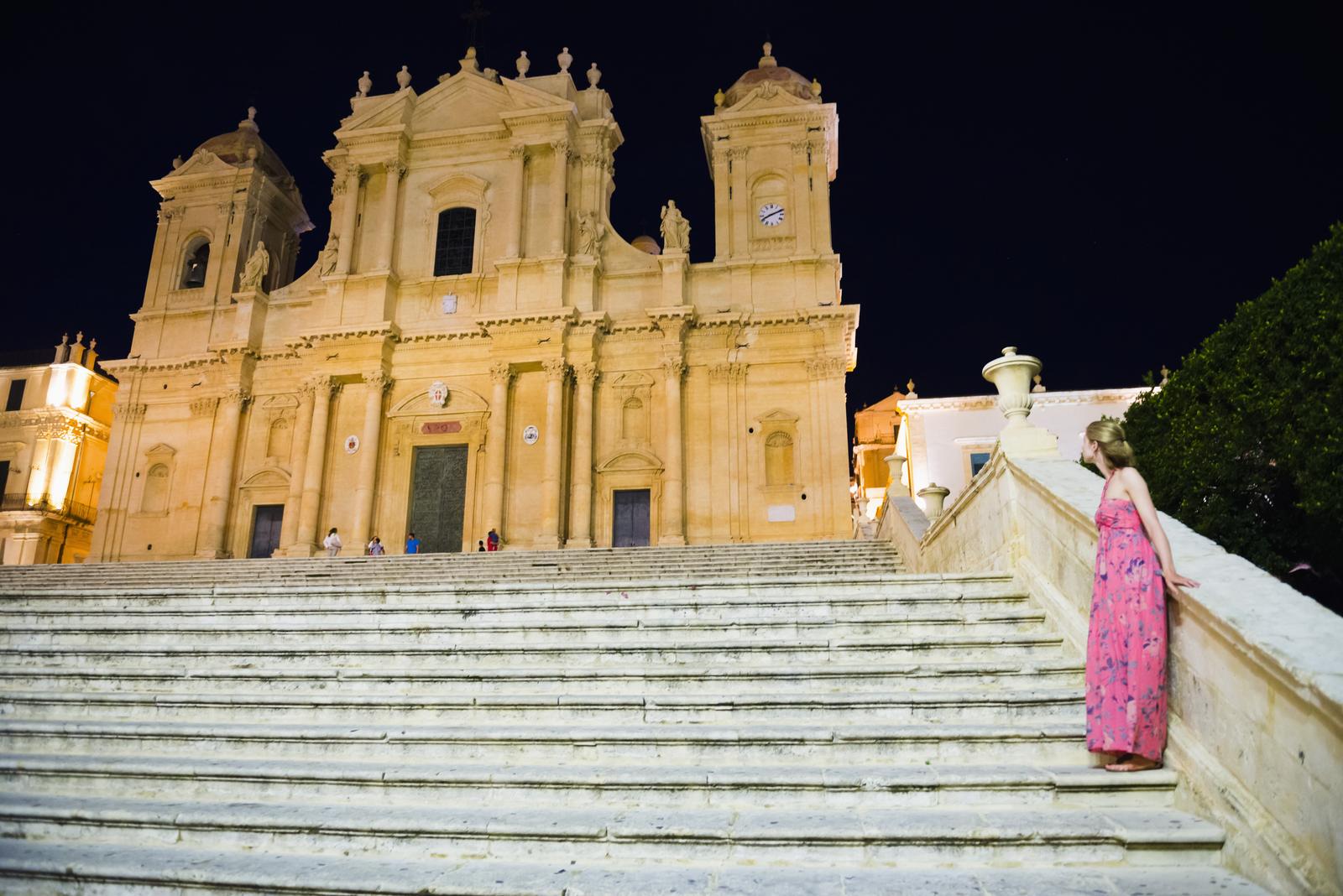 Noto Cathedral at night